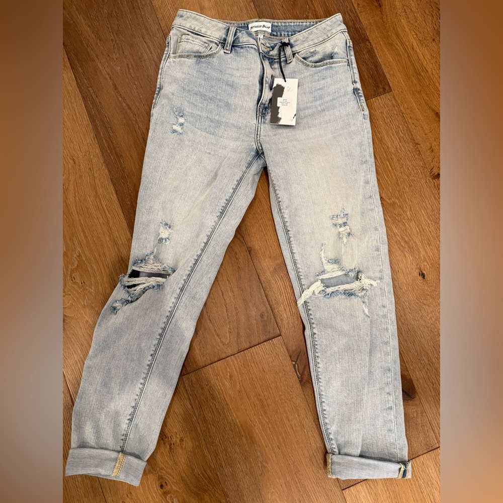 Studio Light Blue Distressed Skinny Jeans